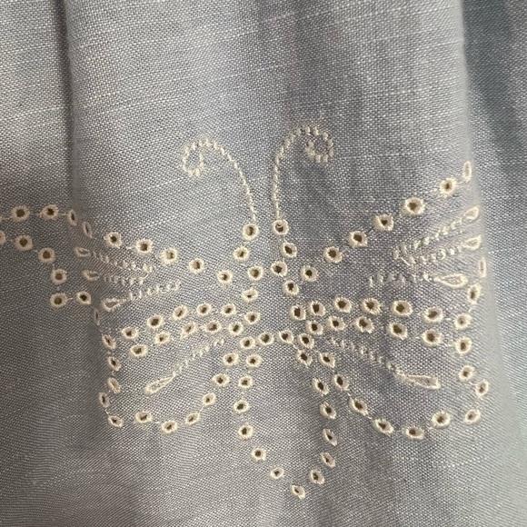 NWT Gap Kids linen/cotton dress, 12-18 months Butterfly eyelet, w/ diaper cover. - Picture 13 of 15